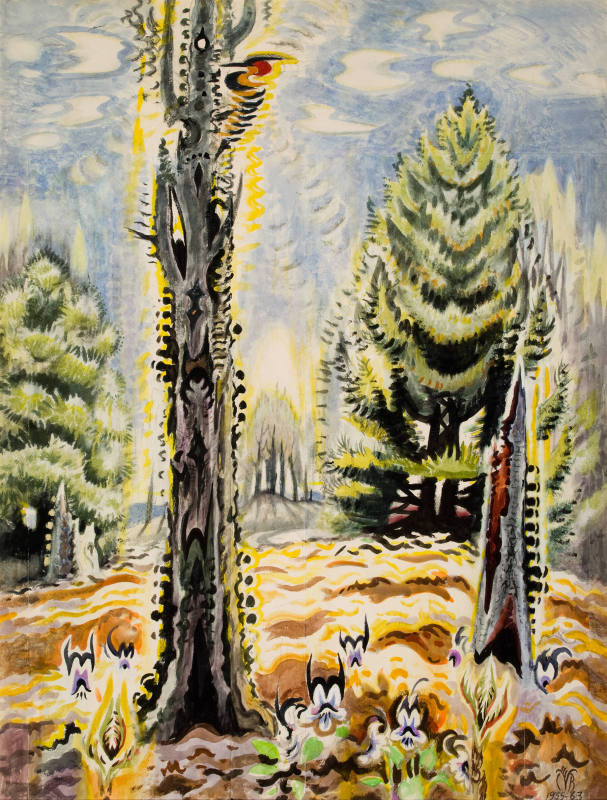 Charles Burchfield, The Woodpecker, 1955-1963