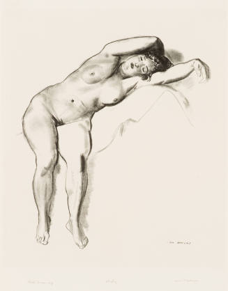 George Bellows, Nude Study, Woman Stretched on Bed, 1923-24