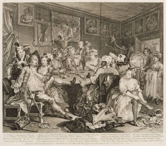 William Hogarth, A Rake's Progress: The Tavern Scene, 1735