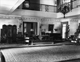 Reception hall interior, circa 1917