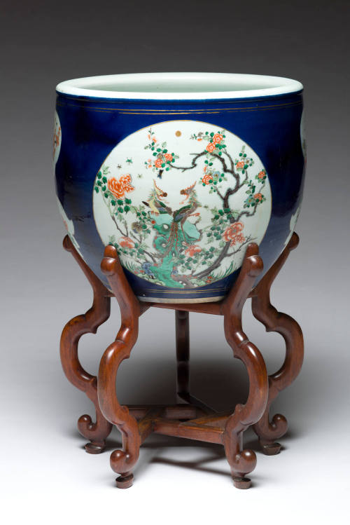 Chinese, Jardinière with Stand, circa 1700, Full View, from Front