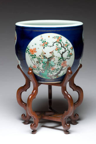 Chinese, Jardinière with Stand, circa 1700, Full View, from Front