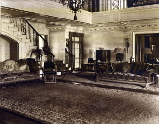 Reception hall, facing northeast, circa 1917