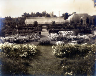 West end of Greenhouse complex from gardens