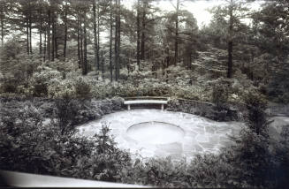 Fountain and pond behind R. J. Reynolds' Study