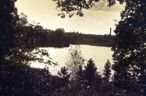 Lake Katharine with Barns and Power Plant in distance. 