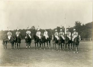 The Winston-Salem polo team on Reynolda's polo field, 9 September 1923