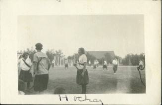 Field hockey at camp, circa 1920
