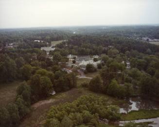 Aerial view of Reynolda Village, 1985