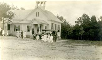 Sunday School at the Wachovia Arbor School House, circa 1912