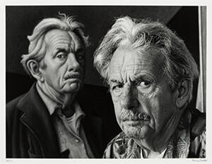 Alfred Eisenstaedt, Thomas Hart Benton with Self-Portrait, 1970