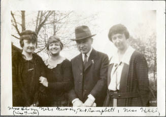 Ethel Brock Sloan (left) along with other teachers of Reynolda School, circa 1923