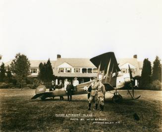 Barnstormer Pilots Roscoe Turner and Harry Runser on Reynolda's Front Lawn