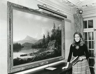 Barbara Babcock Millhouse with Thomas Cole's <i>Home in the Woods</i>